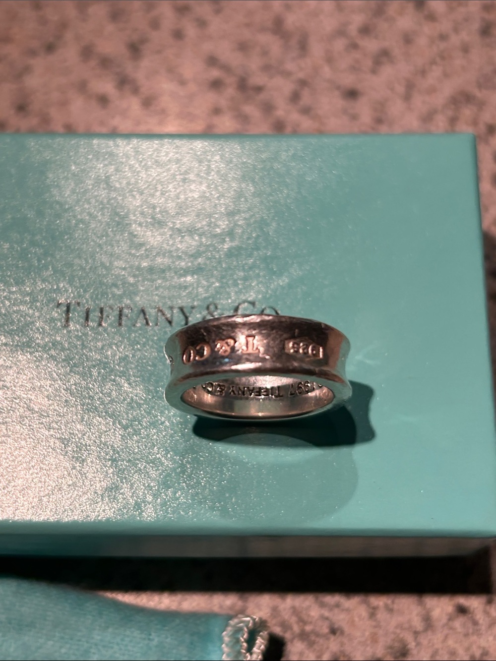 Tiffany & Co. Silver Wide Double Band Ring - Picture 1 of 6